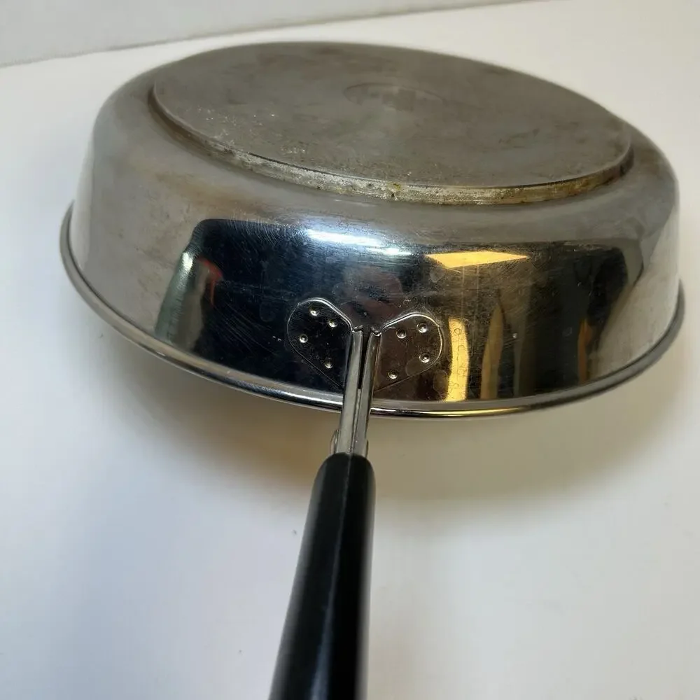 Revere Ware 1801 9” Skillet Stainless Steel Tri-Ply Disk Bottom Clinton,ILUSA96C